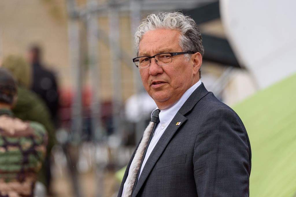 Minister of PrairiesCan, Dan Vandal, takes in the scene in Iqaluit, Nunavut on Friday, July 29, 2022. THE CANADIAN PRESS/Dustin Patar.