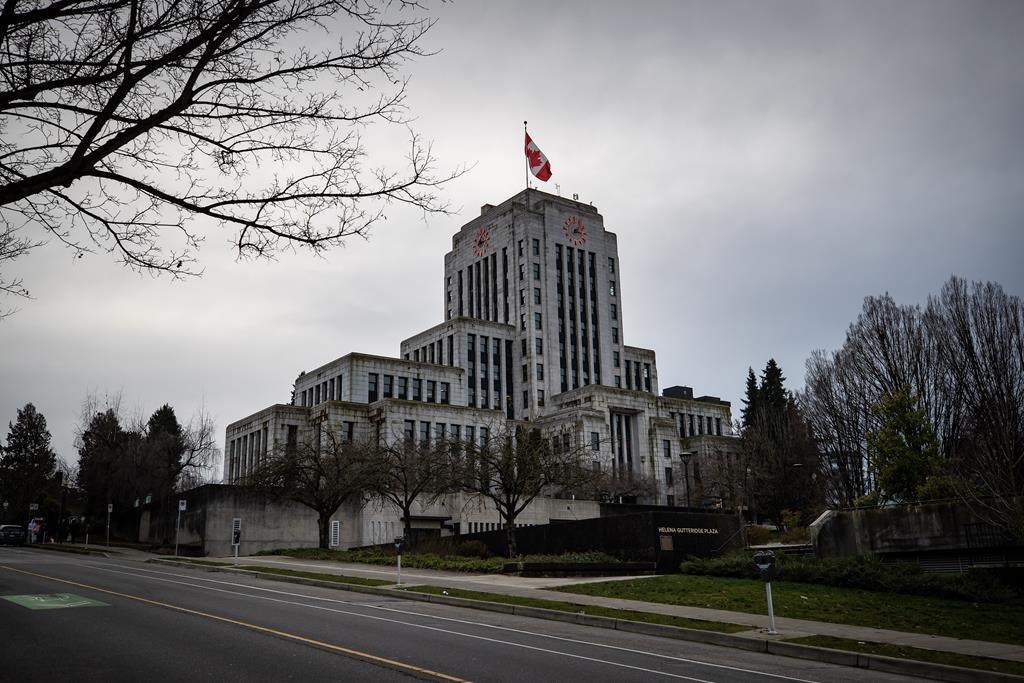Vancouver City Hall is seen in on Saturday, Jan. 9, 2021.