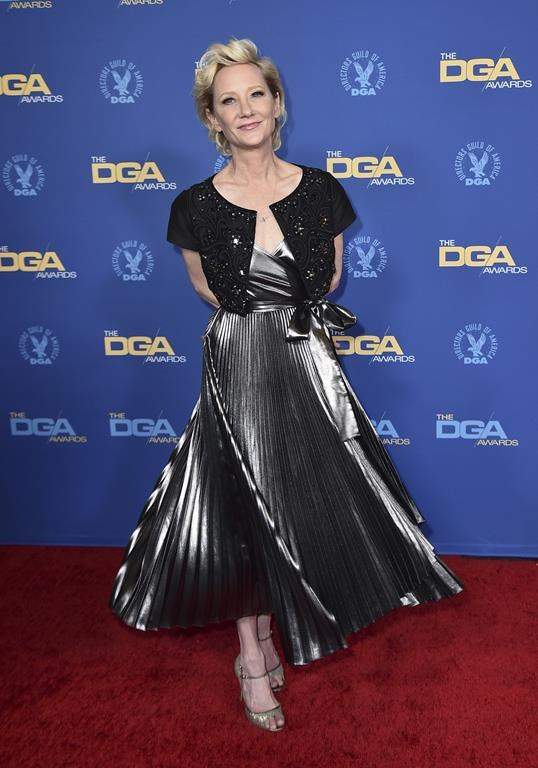 FILE – Anne Heche arrives at the 74th annual Directors Guild of America Awards on March 12, 2022, at The Beverly Hilton in Beverly Hills, Calif.