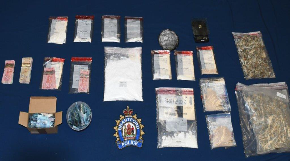 Brantford police with help from OPP and Guelph police seized $213,704 in drugs plus firearms, bows and a stolen vehicle.
