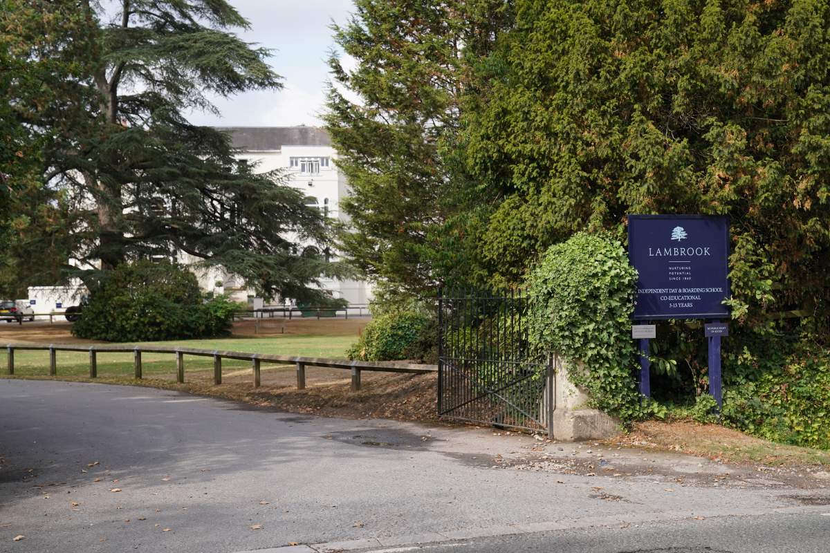 The co-educational private Lambrook School in Ascot near Windsor Castle. The Duke and Duchess of Cambridge have announced that Prince George, Princess Charlotte and Prince Louis will attend Lambrook School in Berkshire from September 2022.