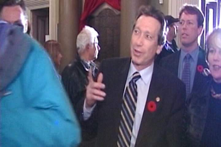Harvey Rosen on the night of his landslide election win as mayor of Kingston in 2003.