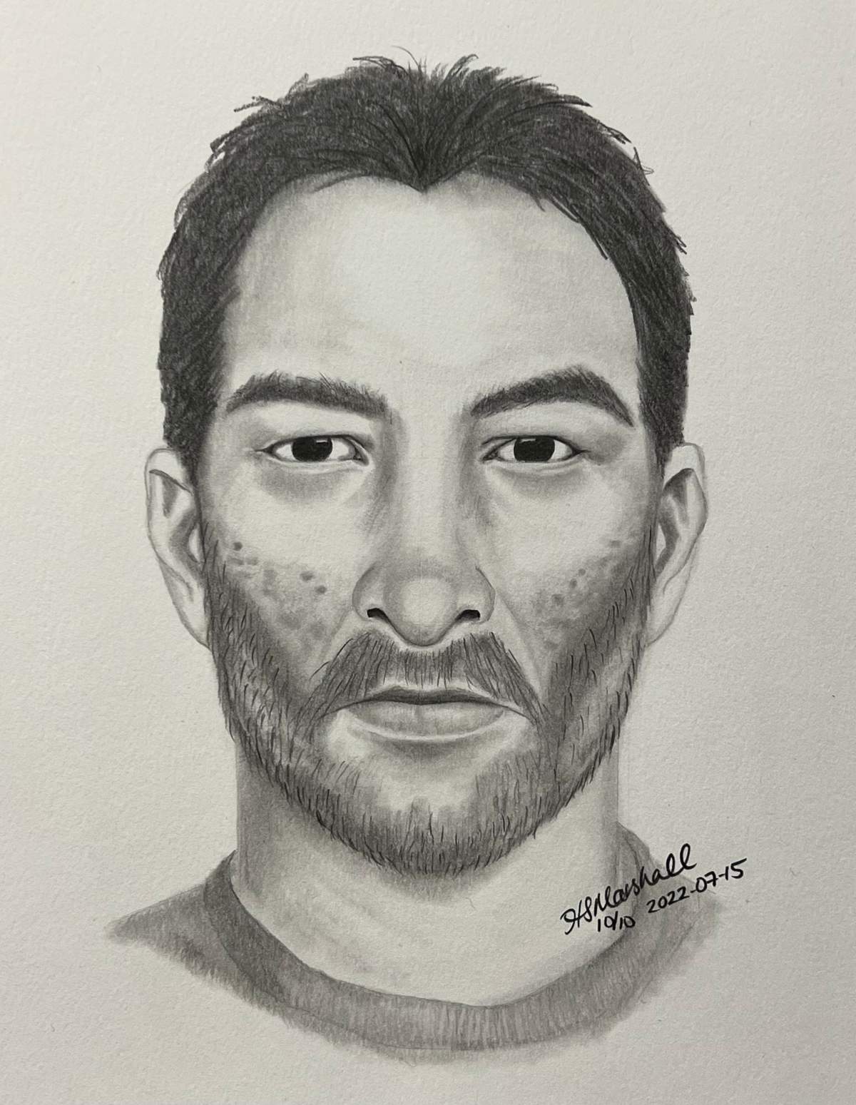 Police release a sketch of a suspect in a sexual assault investigation in La Ronge after a teenage girl reported she was approached by a man in a vehicle on June 25, 2022.