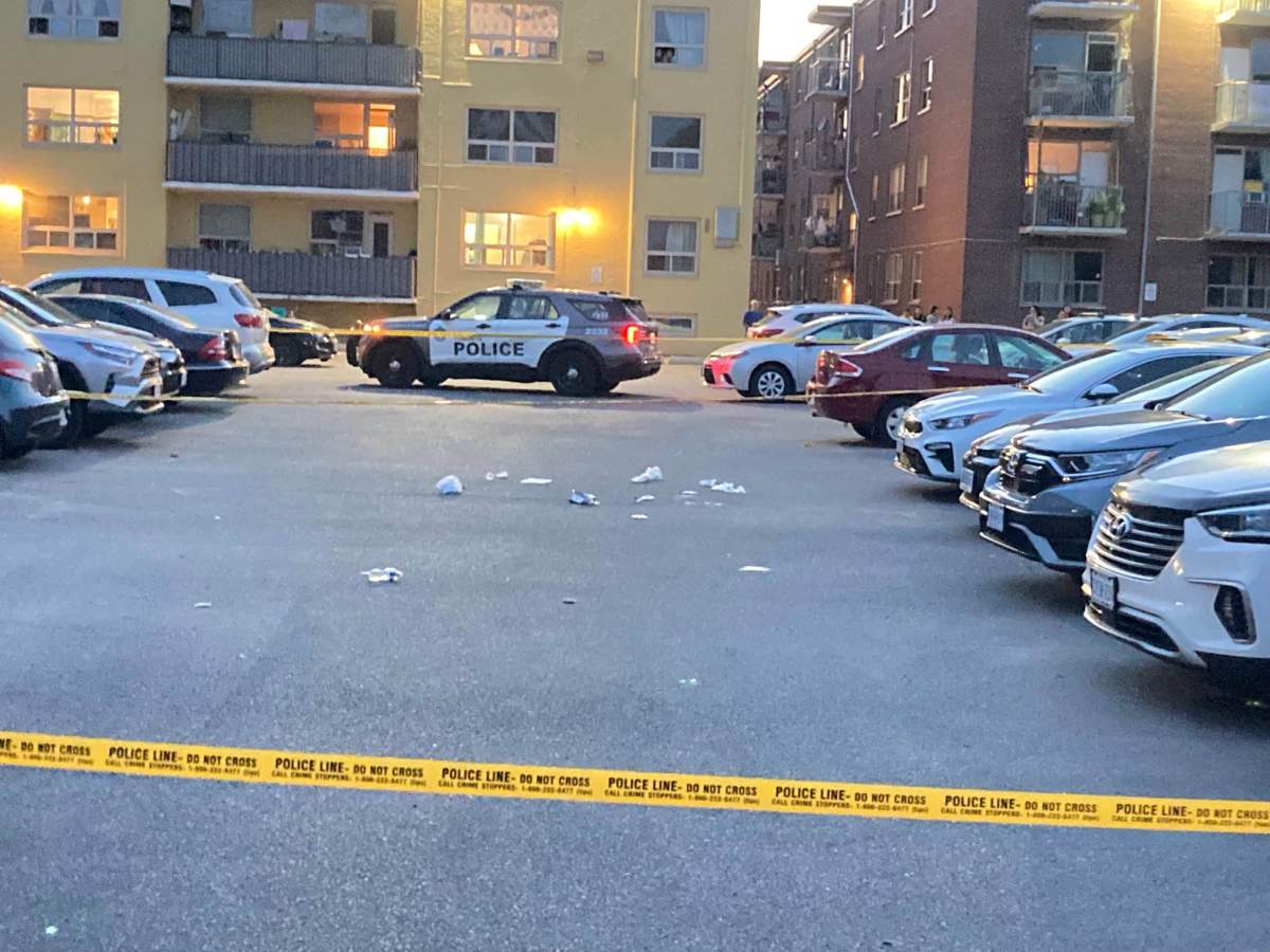 The scene where a 2-year-old boy was struck and killed Thursday evening. 
