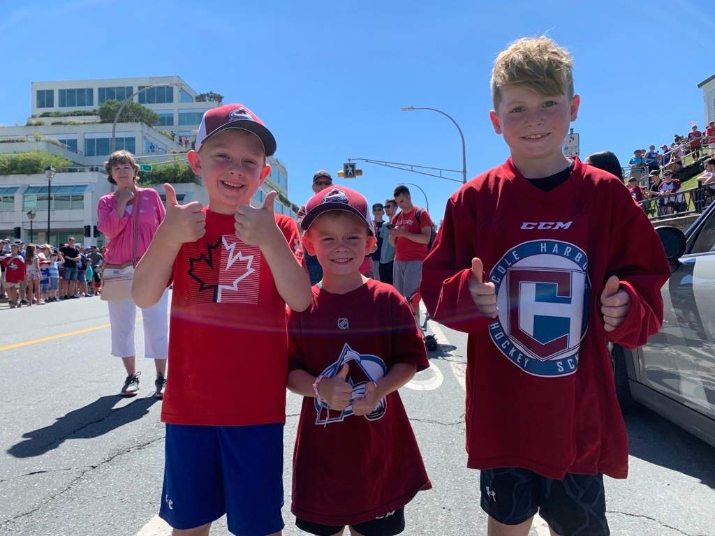 Fans gathered on Citadel Hill where Nathan MacKinnon began Saturday’s celebrations.