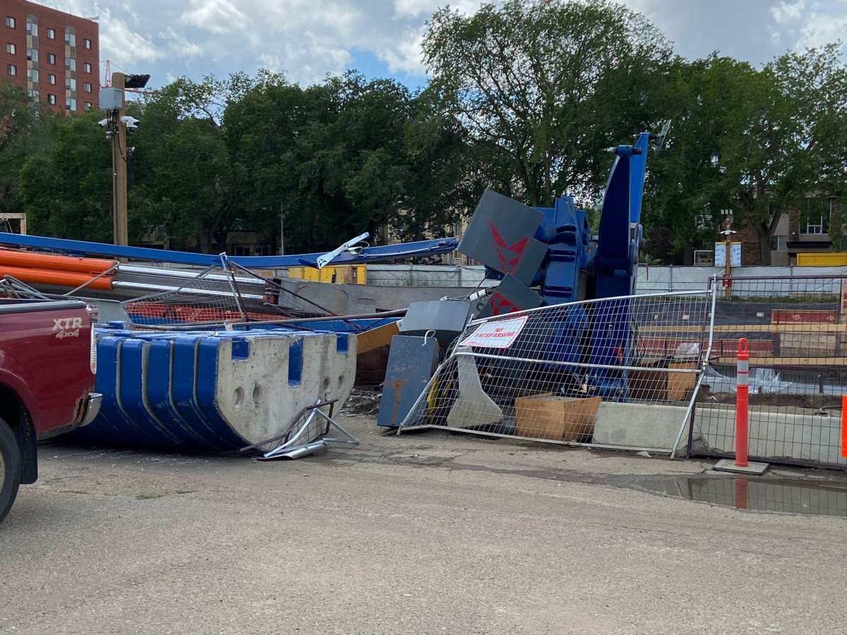 A crane collapsed at a northwest construction site Aug. 2, 2022.
