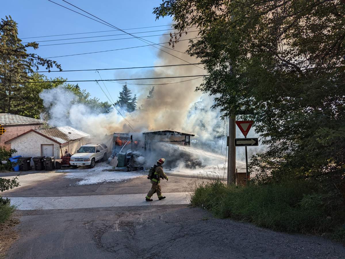 The Calgary Fire Department responded to reports of fire and smoke in the community of Ramsay on Aug. 17, 2022.