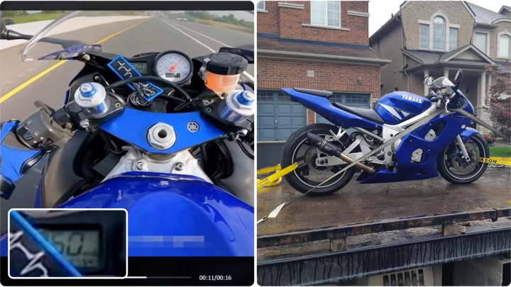 Police said the motorcycle was impounded for 14 days.