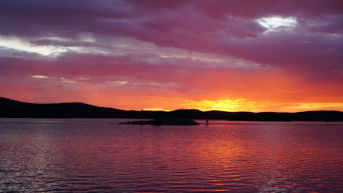 Ena Lake Lodge sunset