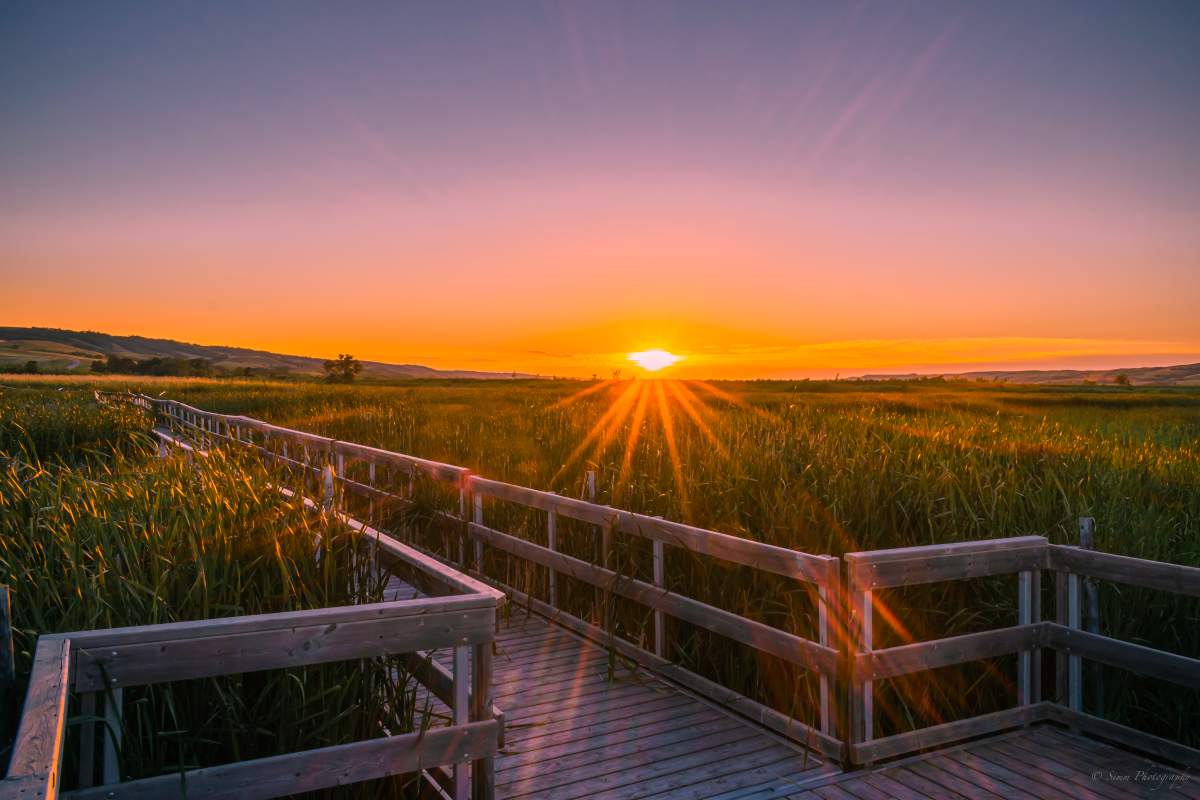 sunset at buffalo pound