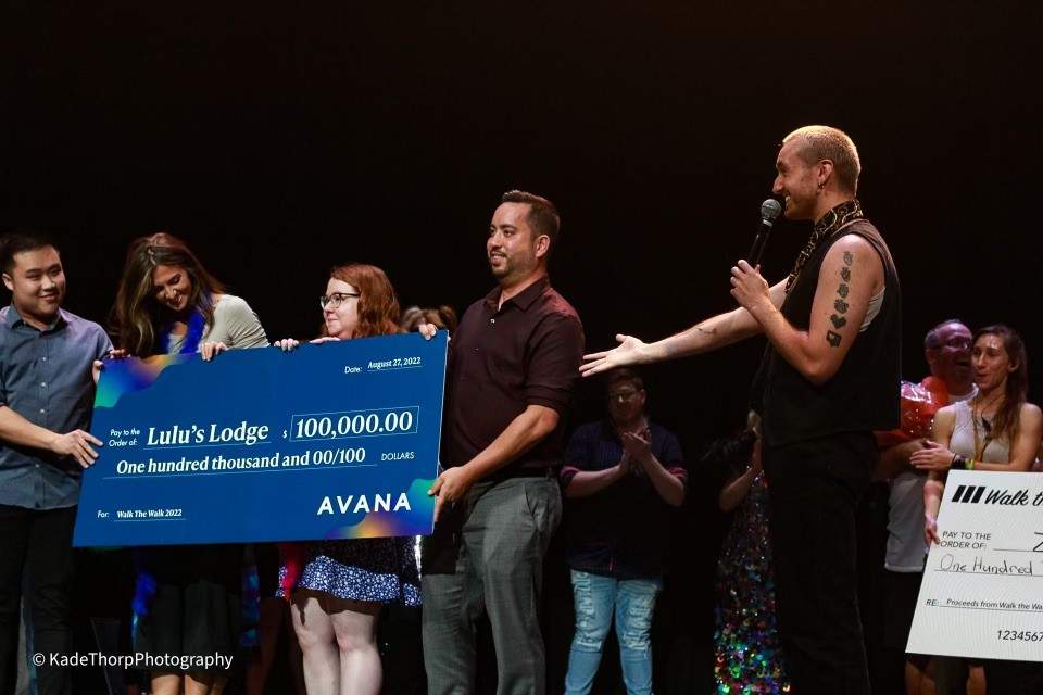 the funds raised by the celebrities was supplemented by a $100,000 donation from Regina-based real estate company Avana.