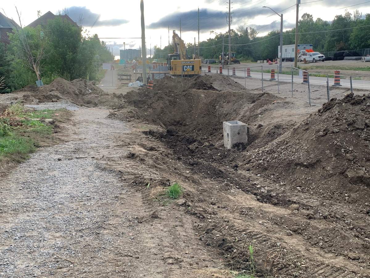 Ajax construction site on Aug. 9, 2022.