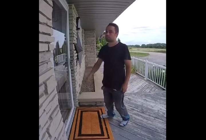 Investigators released this image of the shoeless suspect on Monday.