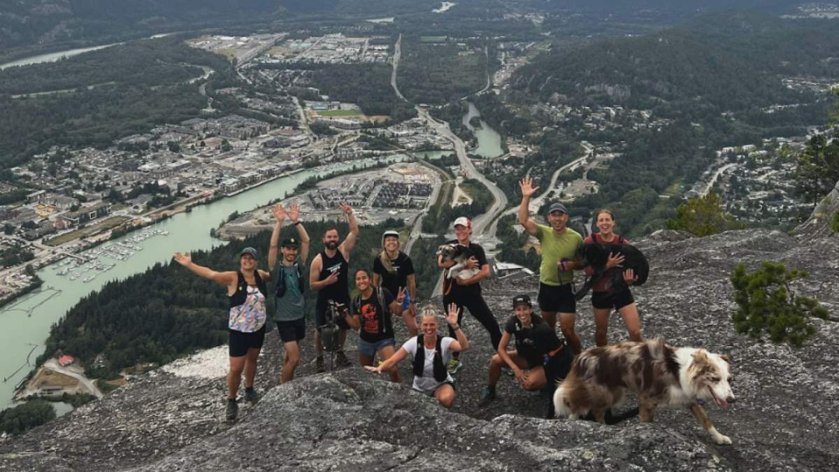 A group of Squamish community members joined Roberts on Saturday for his milestone hike.