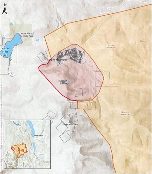 The Regional District of Okanagan Similkameen issued an evacuation order for  Apex Mountain Village just after 8 a.m. Monday.