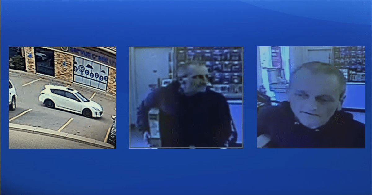 Lethbridge police handout of man wanted for multiple thefts.