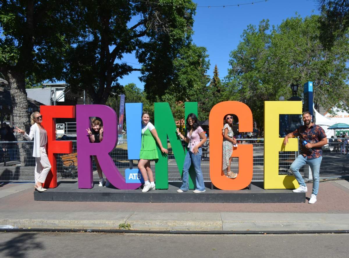 Four special guests from the Kids with Cancer Society joined anchor Carole Anne Devaney and meteorologist Jesse Beyer at the Edmonton International Fringe Theatre Festival Wednesday, Aug. 17, 2022 for a dream experience to be reporters for the day.