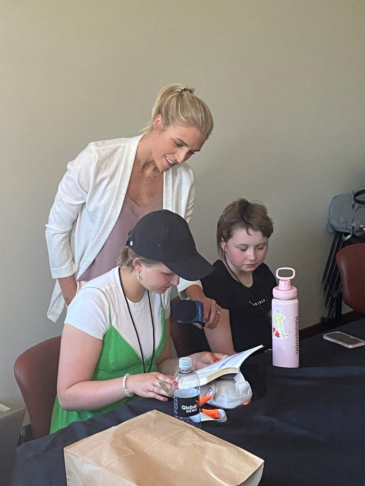 Four special guests from the Kids with Cancer Society joined anchor Carole Anne Devaney and meteorologist Jesse Beyer at the Edmonton International Fringe Theatre Festival Wednesday, Aug. 17, 2022 for a dream experience to be reporters for the day.
