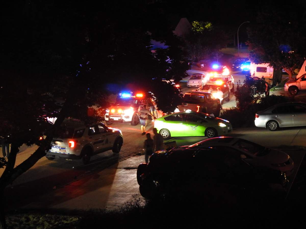 RCMP were in a volatile situation this weekend following a party in Kelowna. 