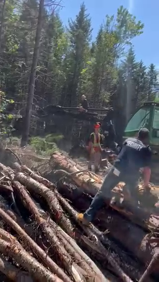 Another video shows Fillmore climbing a piece of moving machinery.