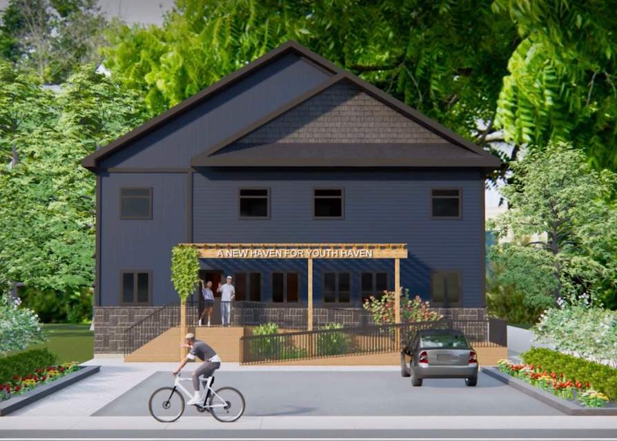 Rendering of new Youth Haven building at 20-22 Wellington St E.