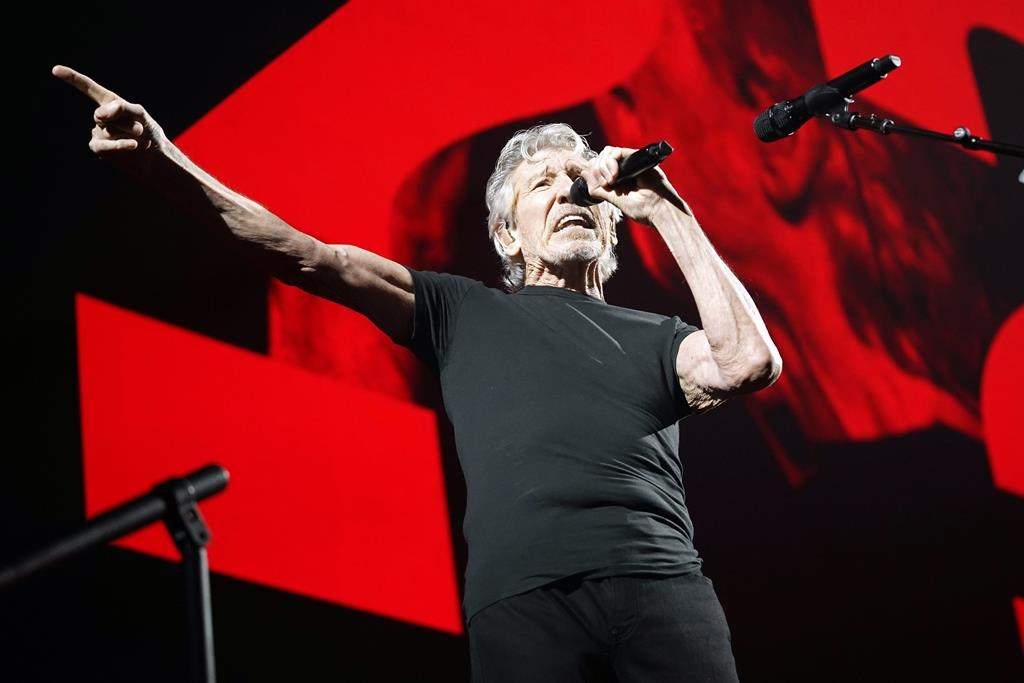 FILE - Roger Waters performs at the United Center on Tuesday, July 26, 2022, in Chicago. Polish media are reporting that Pink Floyd co-founder Roger Waters has canceled concerts planned in Poland amid outrage over his stance on Russia’s war against Ukraine. An official with the concert arena in Krakow where Waters had been scheduled to perform in April said the musician's manager had withdrawn the April performances without giving a reason.