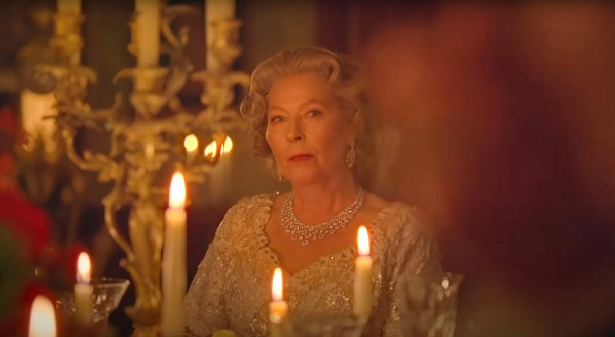 Stella Gonet in costume as Queen Elizabeth II