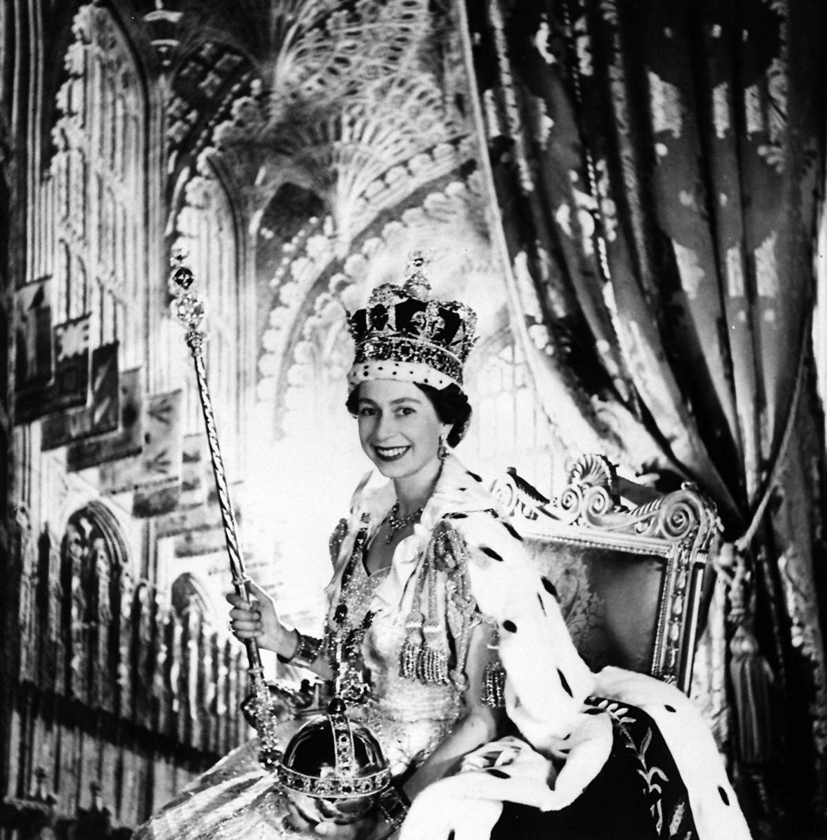 Britain's Queen Elizabeth II on Coronation Day in 1953.