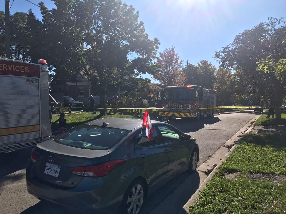 Peterborough Fire Service respond to a house fire on Brunswick Ave. on Sept. 29.