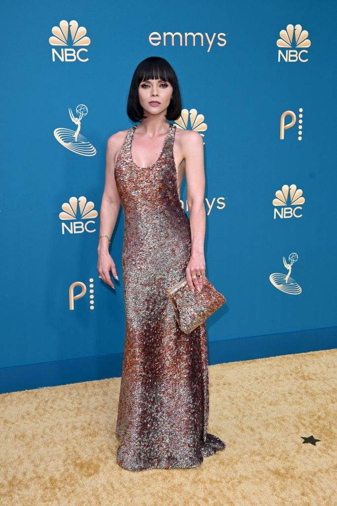 Christina Ricci arrives for the 74th Emmy Awards at the Microsoft Theater in Los Angeles, California, on September 12, 2022.