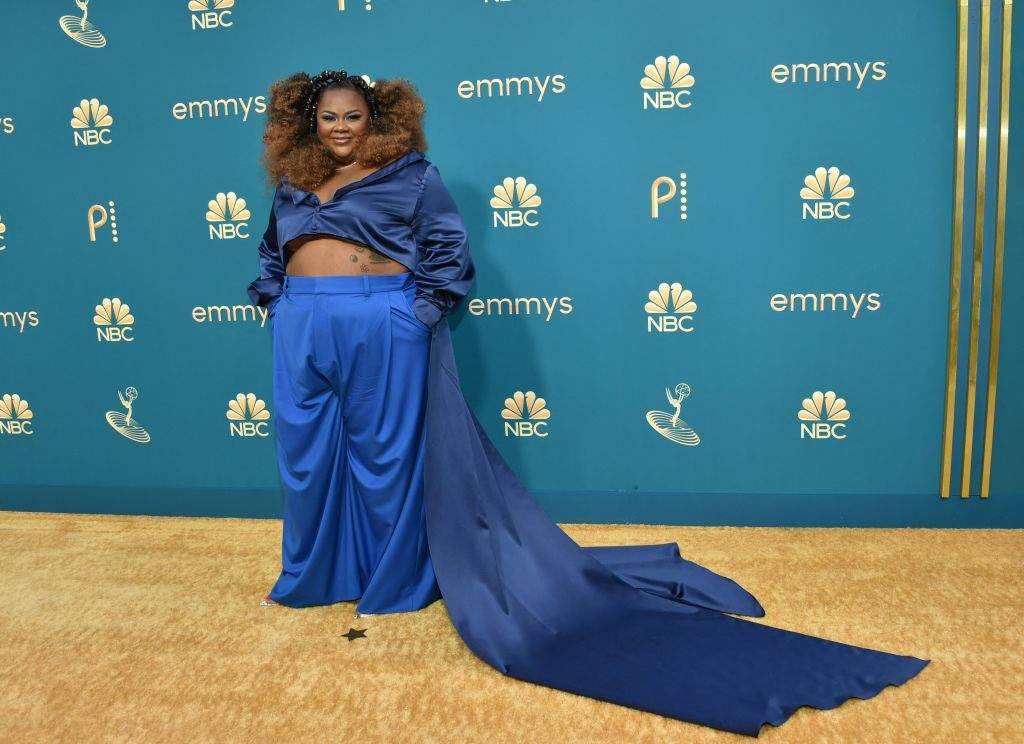 Actress Nicole Byer arrives for the 74th Emmy Awards at the Microsoft Theater in Los Angeles, California, on September 12, 2022.