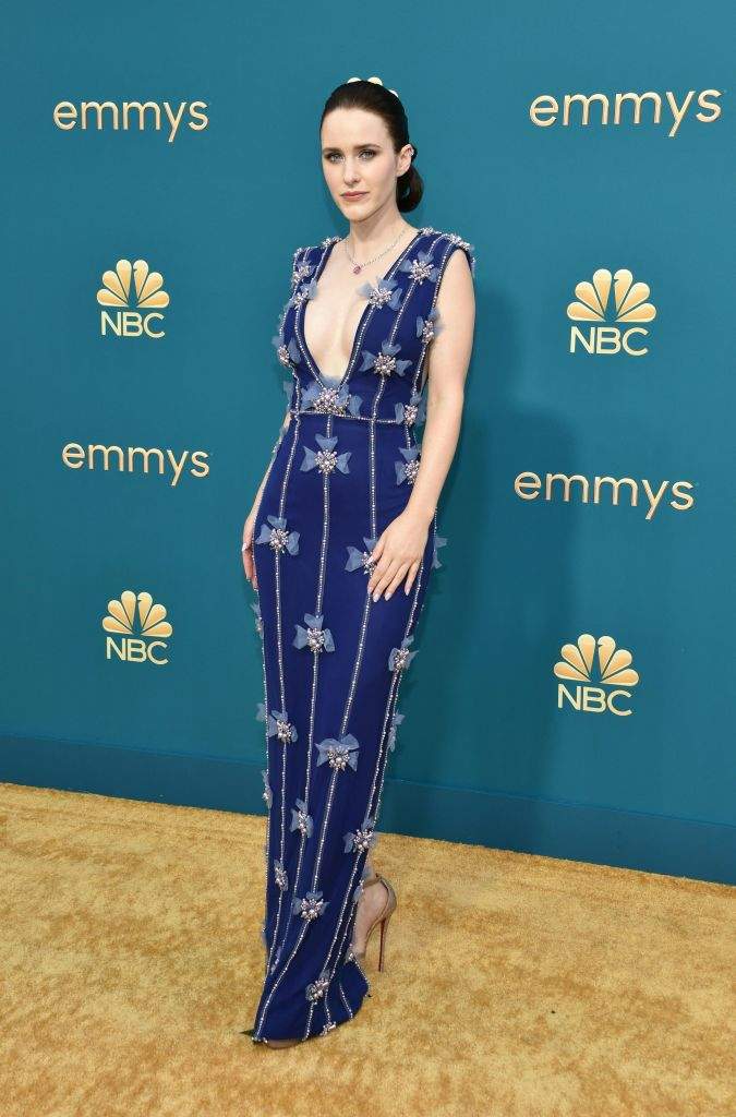 Rachel Brosnahan arrives for the 74th Emmy Awards at the Microsoft Theater in Los Angeles, California, on September 12, 2022.