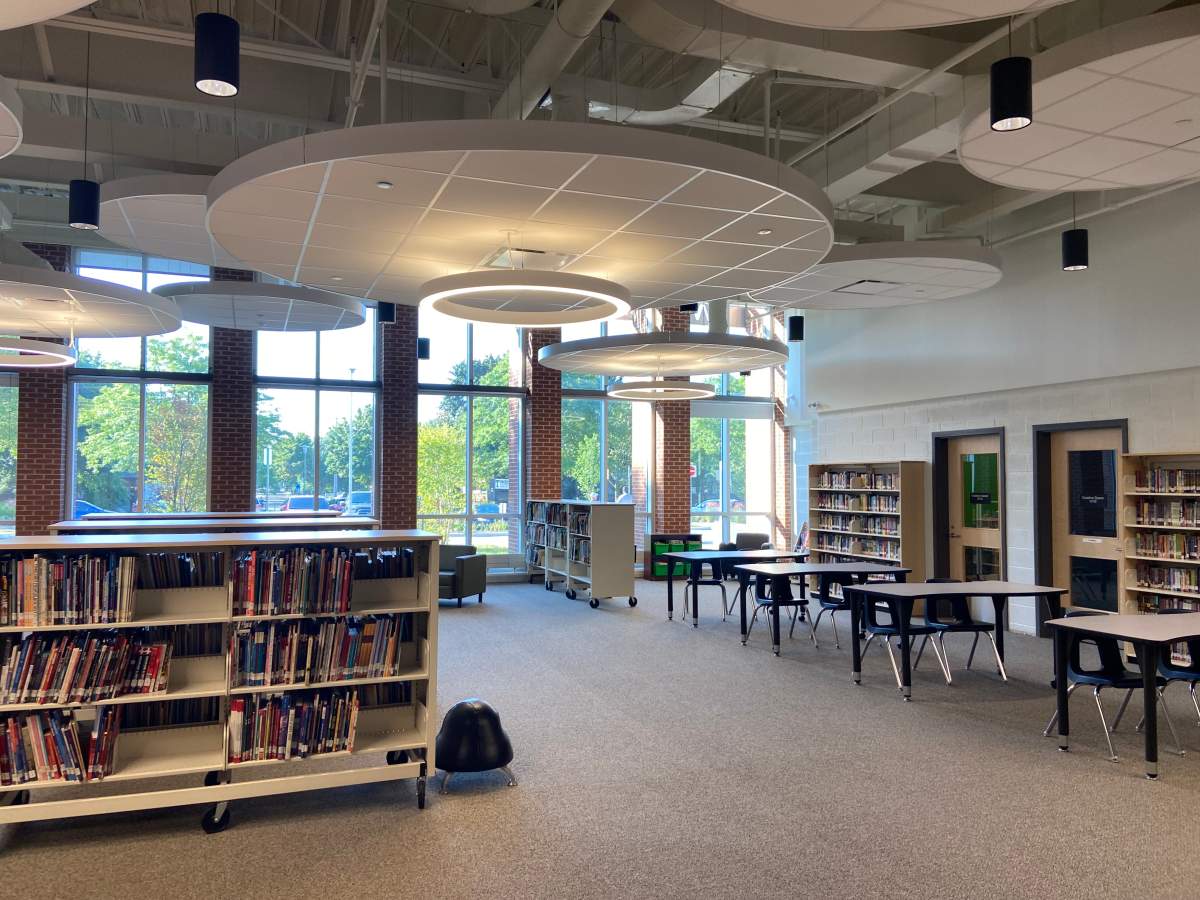 Tweedsmuir Public School newly renovated library, previously home to the schools former gymnasium in London, Ont.