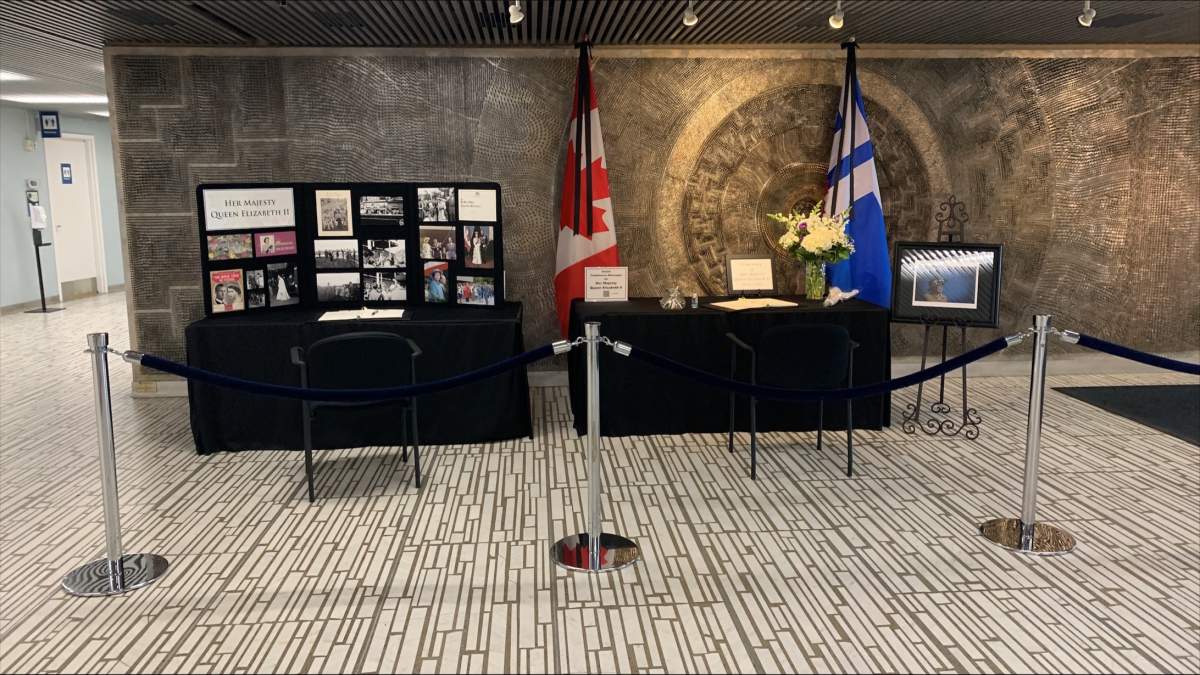 Book of condolences for the Queen set up at Ontario legislature, signed by Ford - image