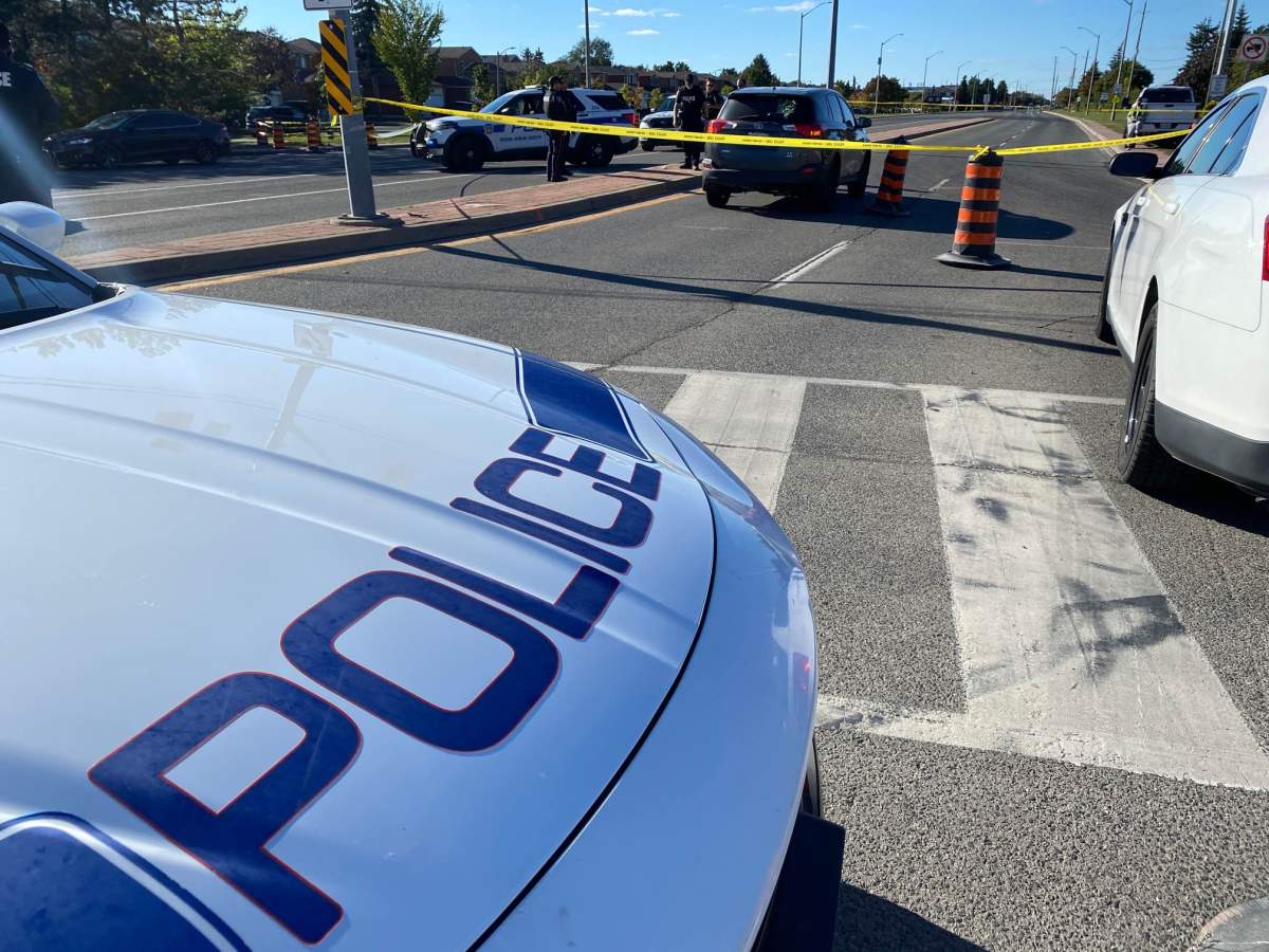 A man and woman have been taken to hospital after a pedestrian was struck by a vehicle in Brampton. 