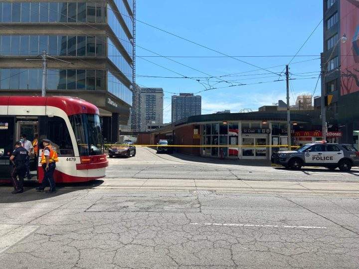 Toronto police are investigating after a pedestrian was struck on St. Clair Avenue.