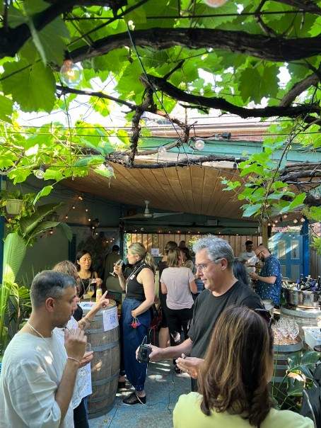 Guests arrive at a home co-ownership event in Toronto