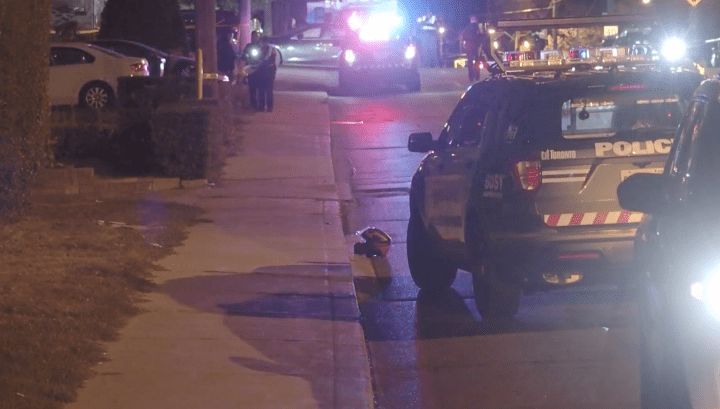 A motorcyclist died in a fatal collision with a car in the Dufferin Street and Gibson Street area on Saturday night.
