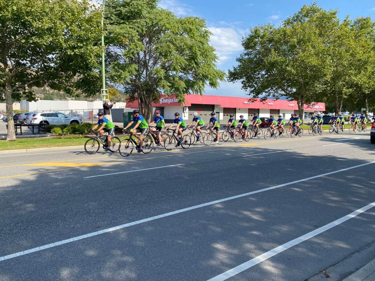 The annual Cops for Kids Ride finished in Kelowna on Sunday.