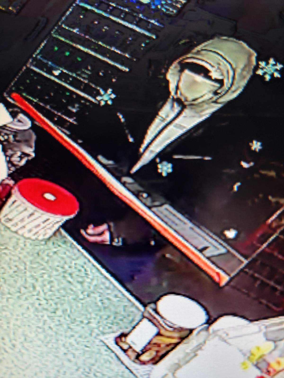 A surveillance image of the suspect following a vehicle theft in the Havelock area.