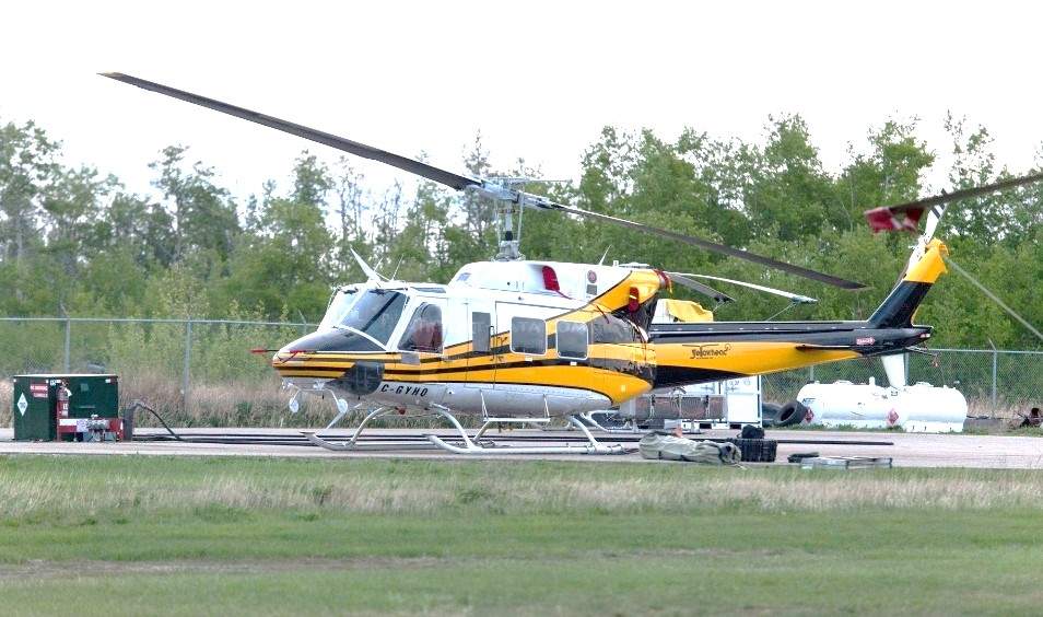 A Bell model 212 like the ones that crashed near Evansburg, Alta. on June 28, 2021.
