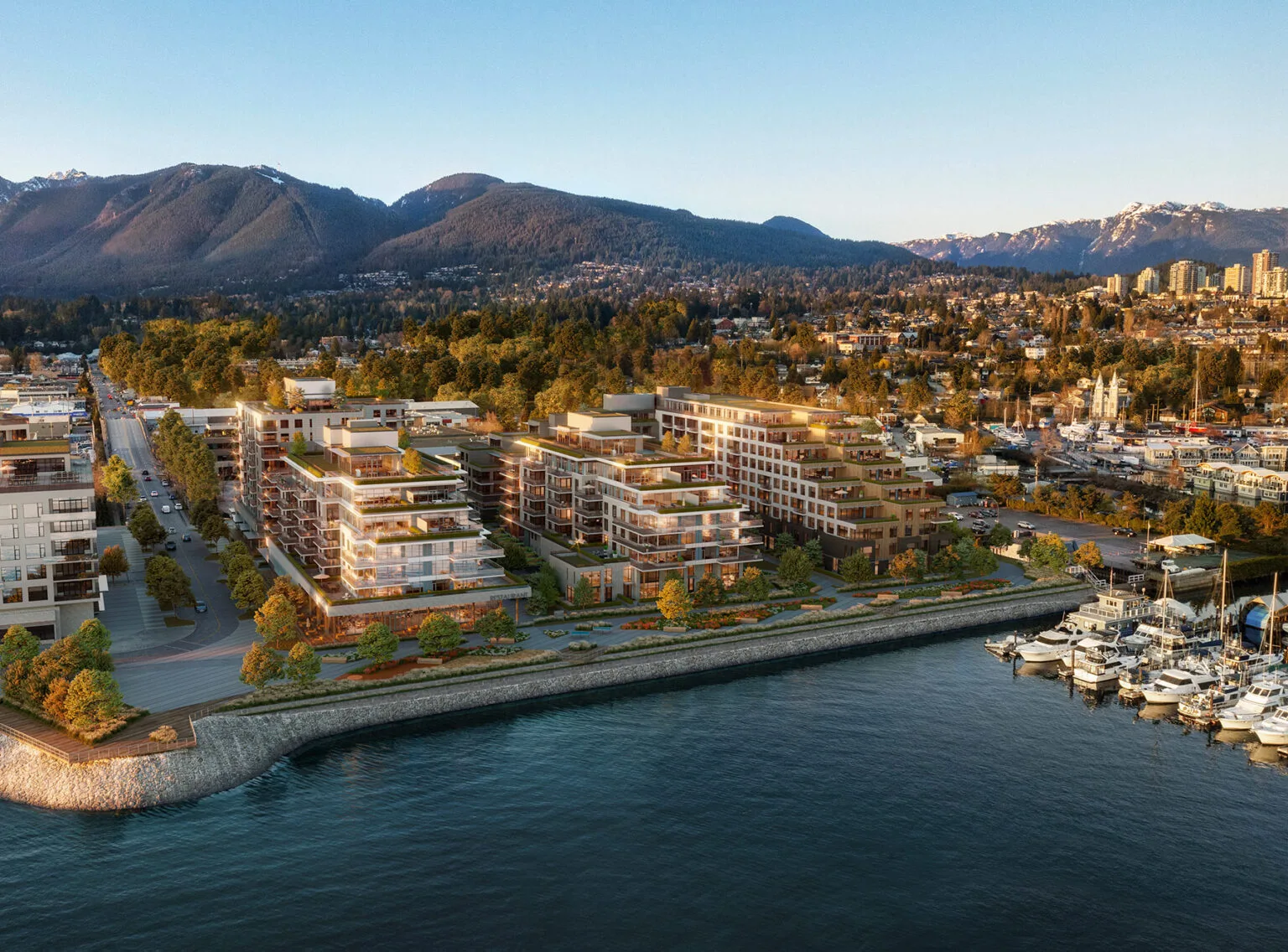 Final rendering of the first phase of the project in North Vancouver.
