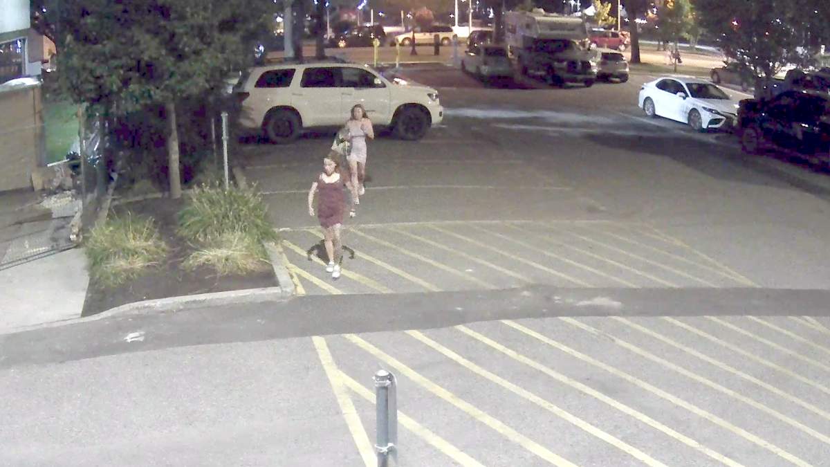 Surveillance showed an earlier altercation had occurred between the injured woman and two females possibly known to the victim. A male was also present with the two females during the incident.