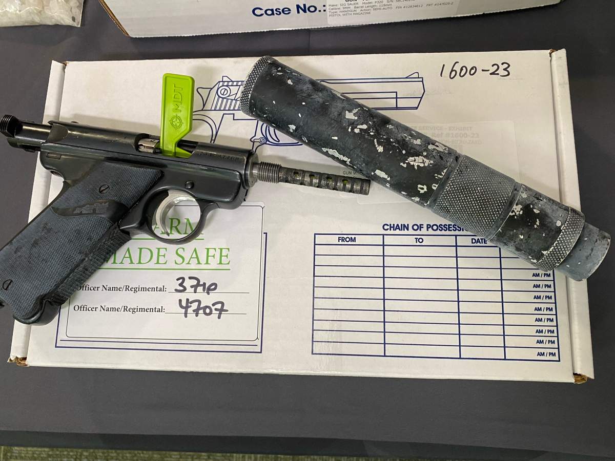 A total of 19 firearms including handguns, rifles, submachine guns and suppressors were taken off the street as a result of ALERT's Project Cobra and were shown at a news conference on Sept. 28, 2022.