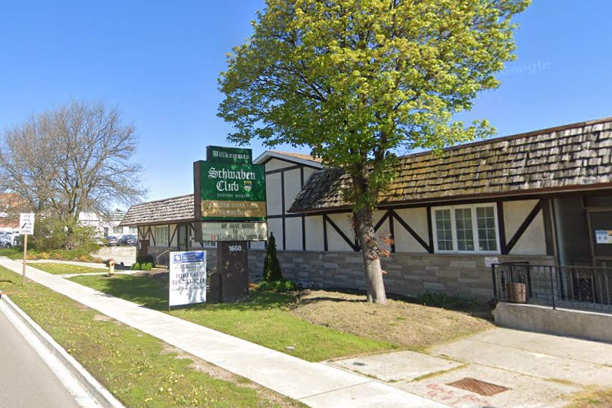 The former Schwaben Club on KIng Street in Kitchener.