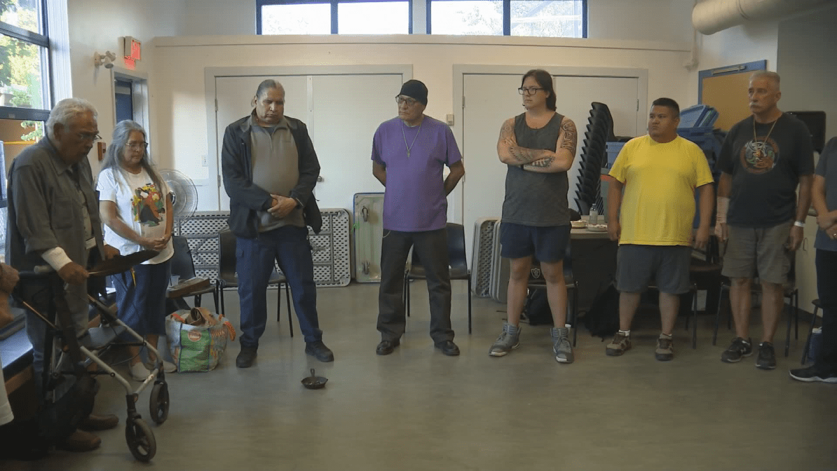 Participants take part in a healing circle facilitated by the Warriors Against Violence Society