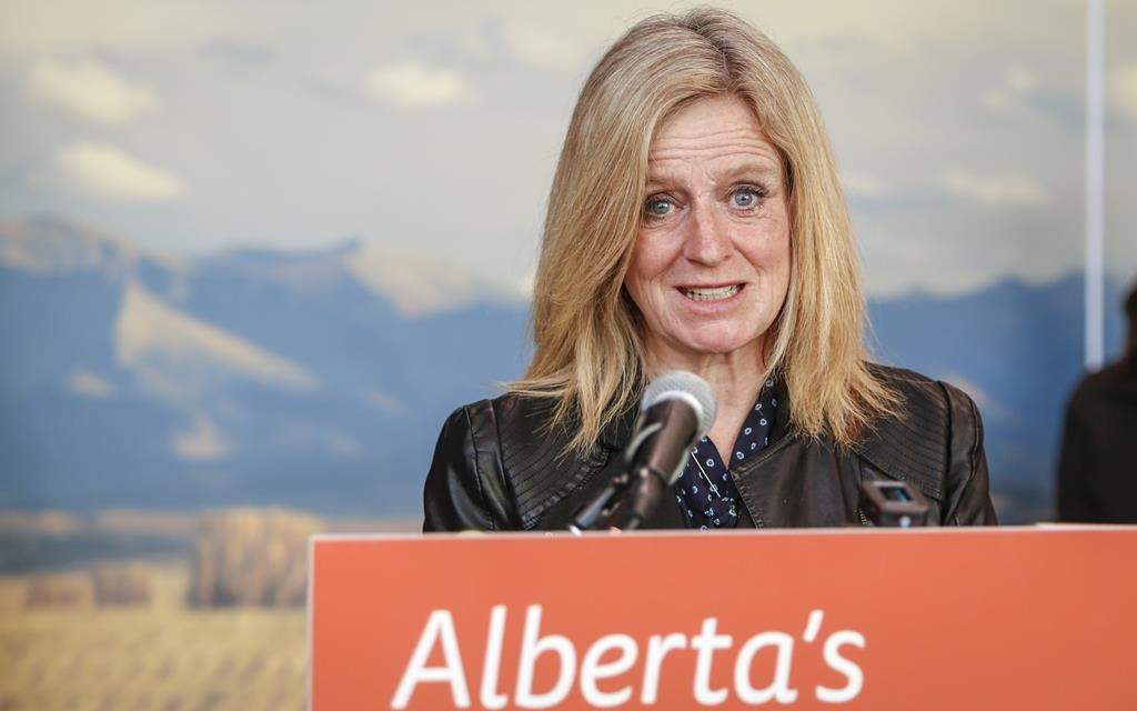 NDP Leader Rachel Notley speaks at a news conference in Calgary, Alta., Monday, March 15, 2021. Alberta's opposition leader says the province is due for more chaos, costs and conflict after Danielle Smith's victory last night in the United Conservative Party leadership.THE CANADIAN PRESS/Jeff McIntosh.