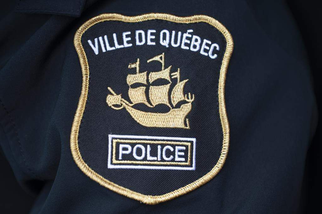 A Quebec City police badge is seen in Quebec City, Friday, Dec. 3, 2021.