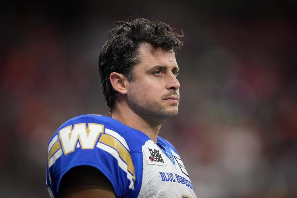 Winnipeg Blue Bombers quarterback Zach Collaros did not practice Wednesday ahead of the Grey Cup on Sunday. 