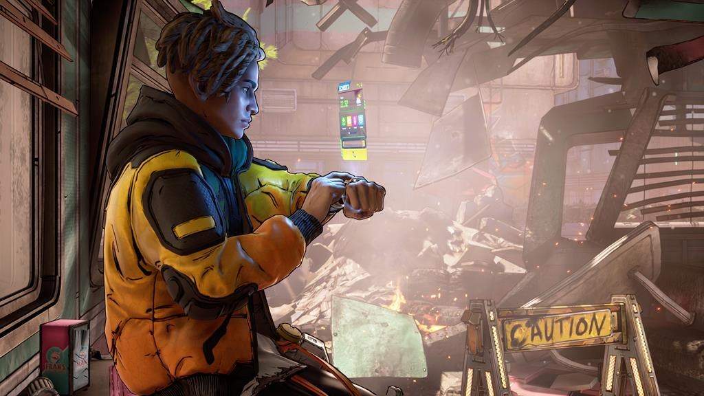 A screenshot from "New Tales From the Borderlands" video game is shown in this handout image. Amelie Brouillette has some stories of her own about creating the "New Tales From the Borderlands" video game. 